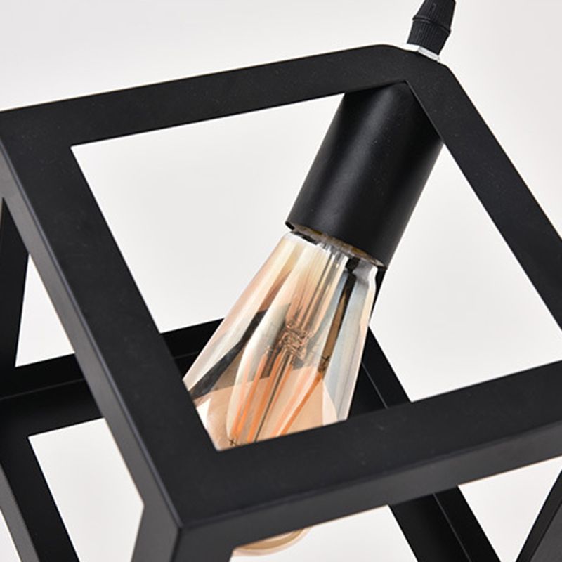 Cage a sospensione a sospensione Vintage Black Metal Suspension Accensione