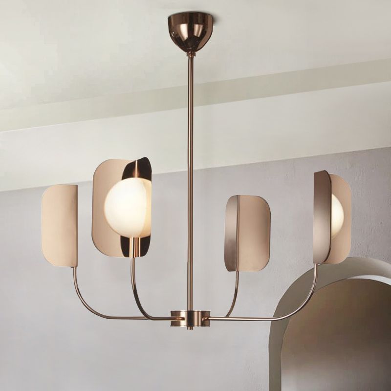 Nordic Style Metal Chandelier Branch Brown Pendant Lamps for Living Room