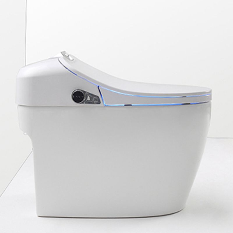 Modern Round-Front One Piece Toilet White Heated Seat Toilet with Seat