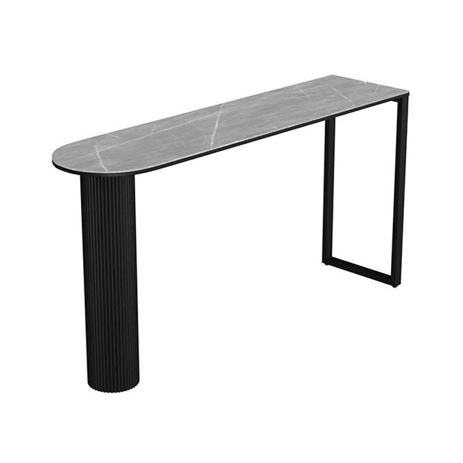 Stone Double Pedestal Counter Wine Table Modern Indoor Bar/Dinette Table