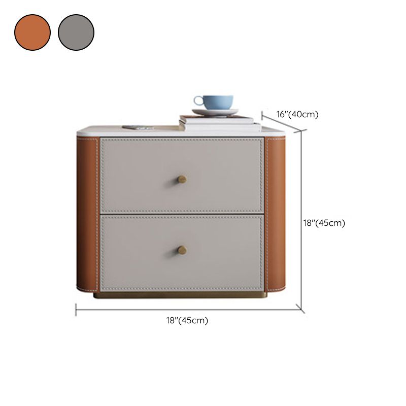 Glam Stone Storage Chest Bedroom Vertical 16"Wide Chest with Drawers