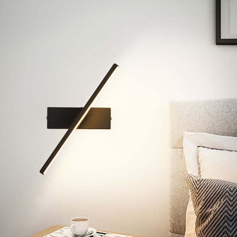 Modern Nordic Style Linear Wall Sconce Aluminum 1 Light Sconces for Study Bedroom