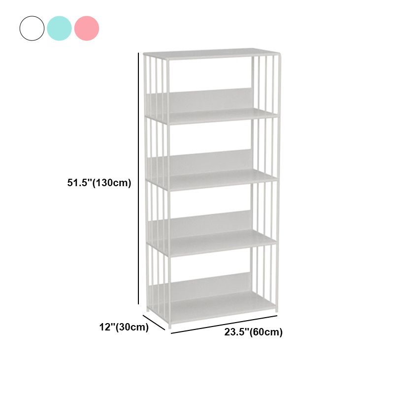 Scandinavian Open Back Bookshelf Metal Shelf Bookcase for Study Room