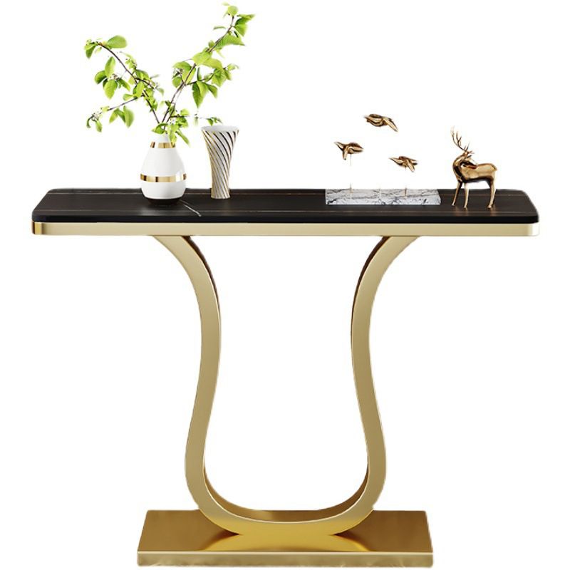 Slate 31.5"H Top Table with Pedestal Base Console Table for Hallway