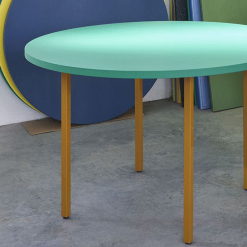 Modern Round Top Dinette Table Metal Base Dining Table for Coffee Shop