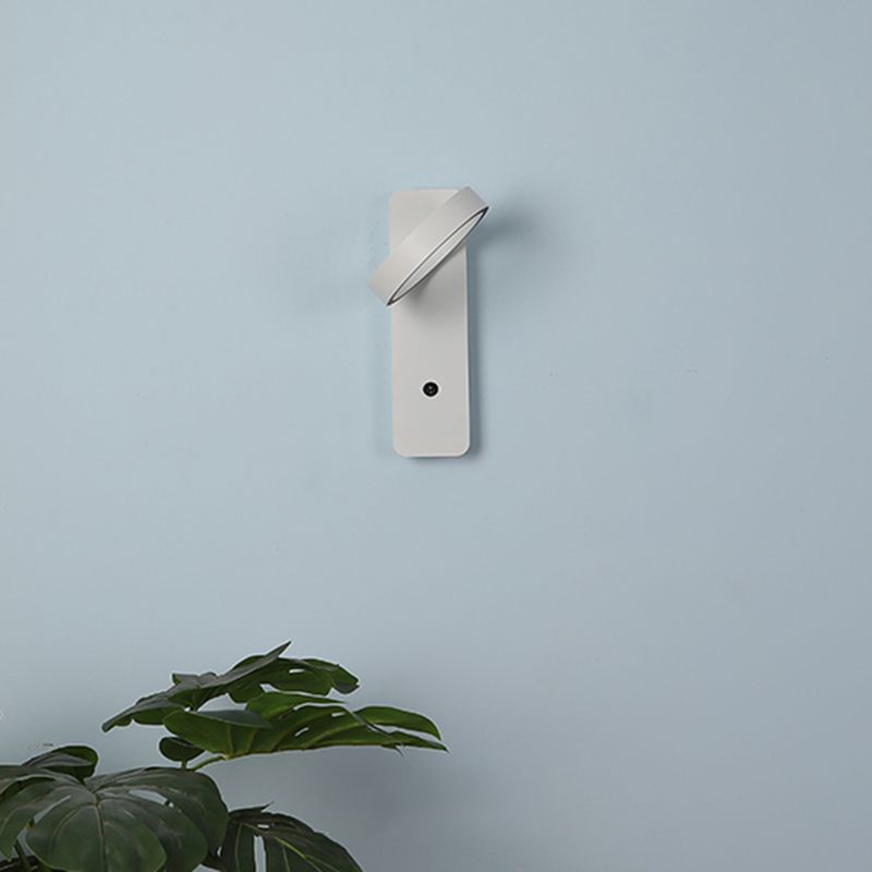 Metal Drum Wall Light Fixture Minimalist 1 Light Wall Lighting for Bedroom