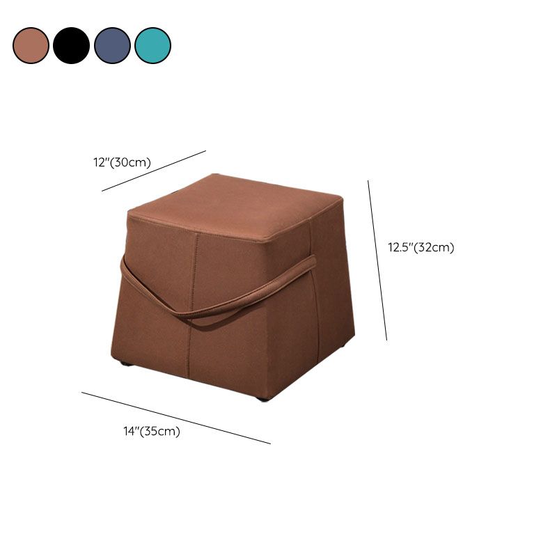 Moden Cotton Pouf Brown Scratch Resistant Pouf for Living Room