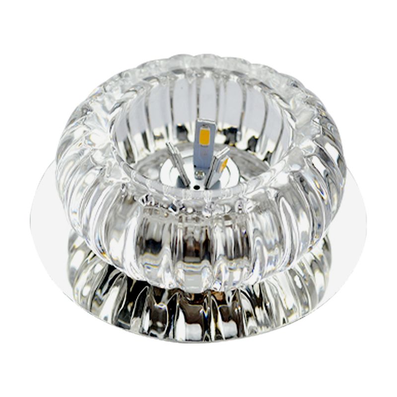 Luce a soffitto con corridoio a ciambella Crystal Crystal LED moderno a filo a filo con lampada calda/bianca/multi -colore