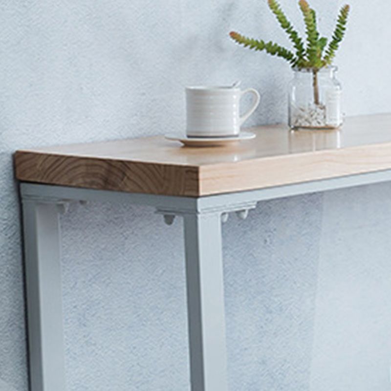 1/5 Pieces Modern Rectangular Pub Table Set Wooden Counter Table with High Stools