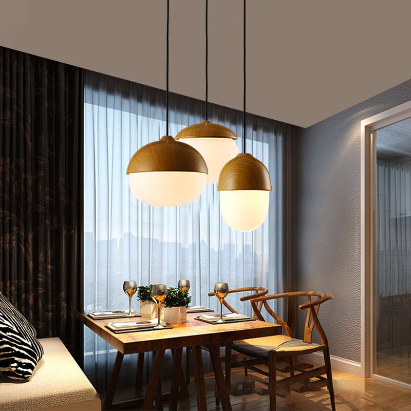 1 leichte hängende Lichter moderne einfache Wasserglasdecke für das Restaurant
