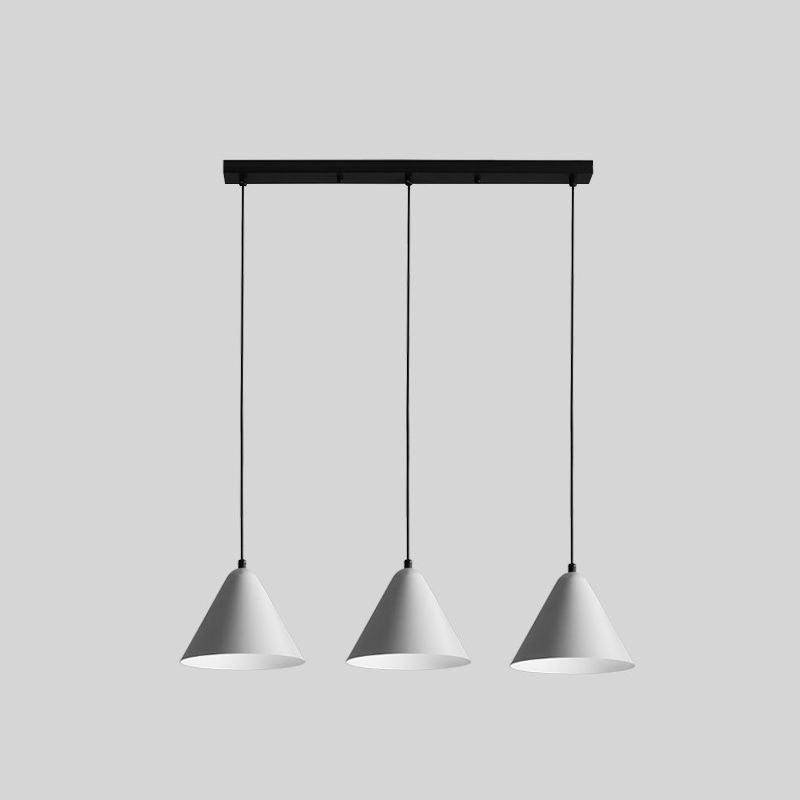 Moderne creatieve kegel hanger licht smeedijzeren macaron hangende lamp voor eetkamer