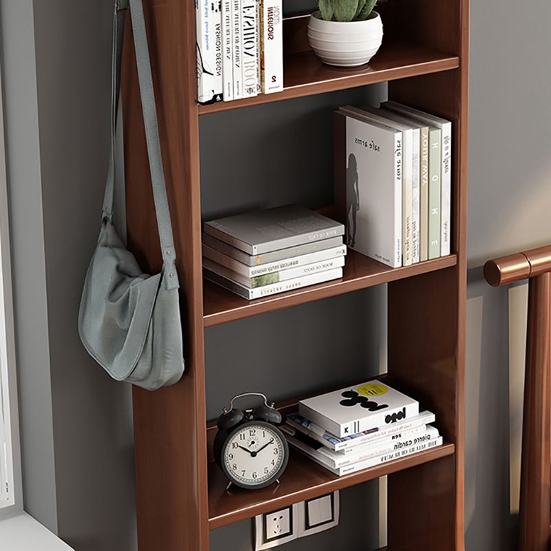 Modern Style Open Back Book Shelf Standard Wooden Bookcase with Drawers