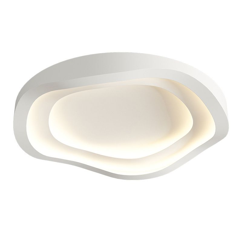 Modernism Flush Mount Metal Ceiling Mounted Fixture in White for Bedroom