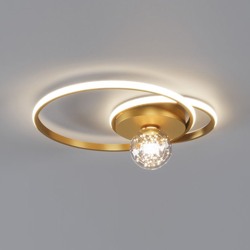 Modern Style Linear Shape Ceiling Fixtures Metal 3 Light Flush Ceiling Light Fixtures