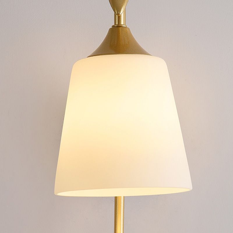 Conical Glass Wall Sconce Lighting Simplicity Style Wall Light Sconce for Bedroom
