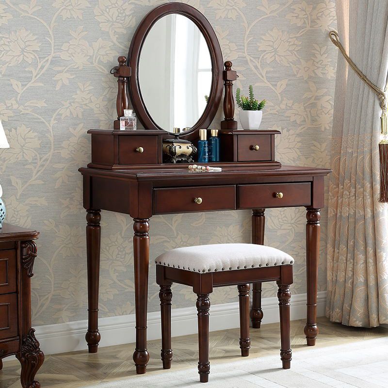 Brone Makeup Table With Drawers 17.71" W x 58.26" H for Bedroom