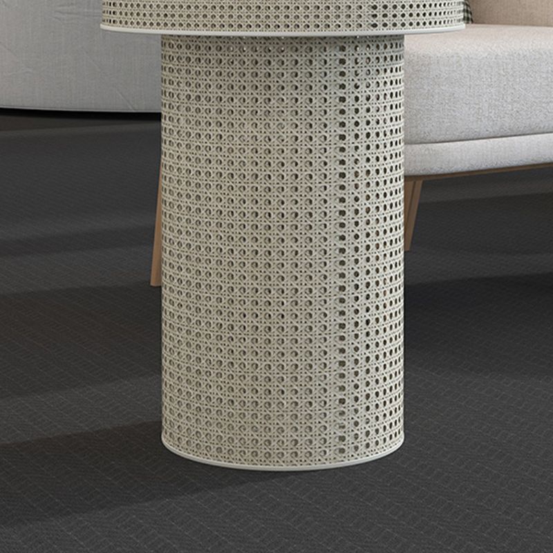 Contemporary Round Cocktail Table Single Slate Coffee Cocktail Table