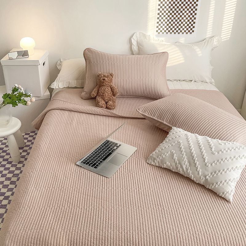 Cotton Bed Sheet Set Solid Color Basic Fitted Sheet for Bedroom