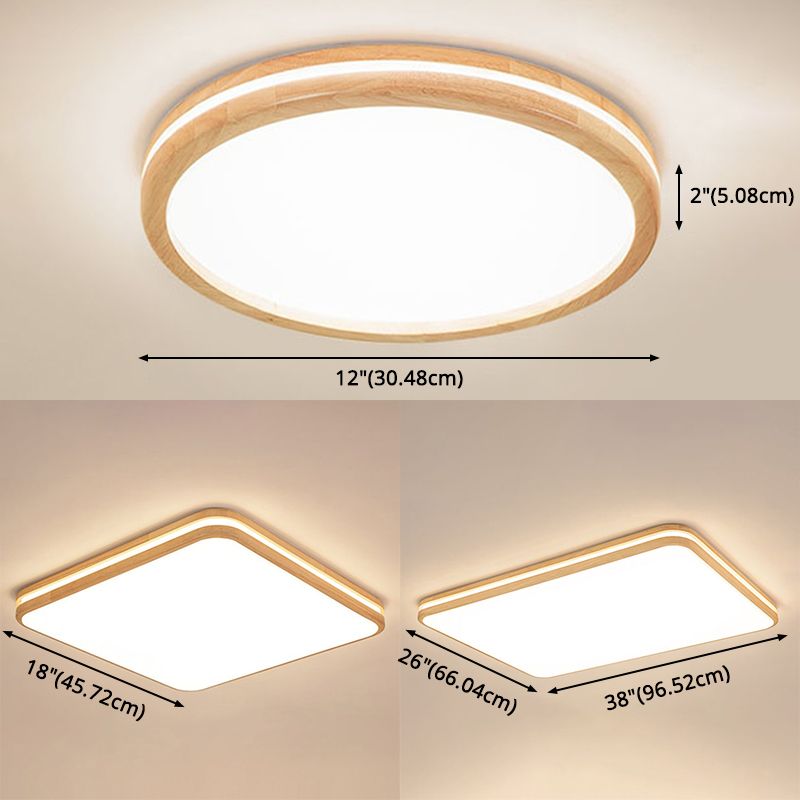 Luminaire encastré géométrique en bois pour salon Easy LED acrylique plafonnier fixations