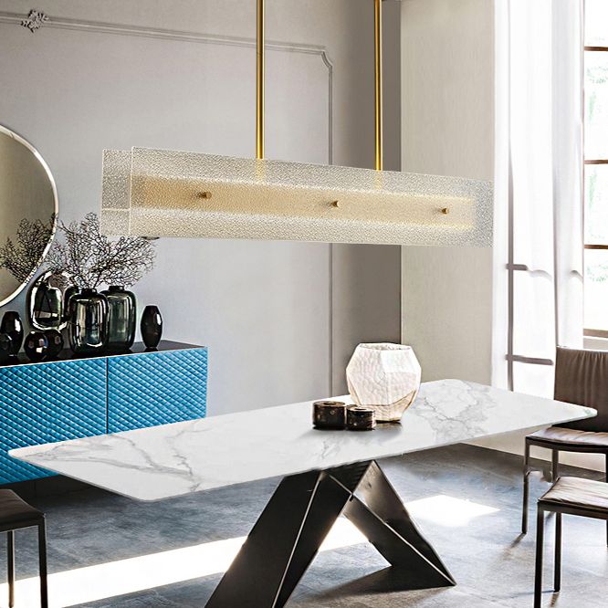 Idea de iluminación de la isla rectangular de estilo contemporáneo Vidretes 1 Light Island Light