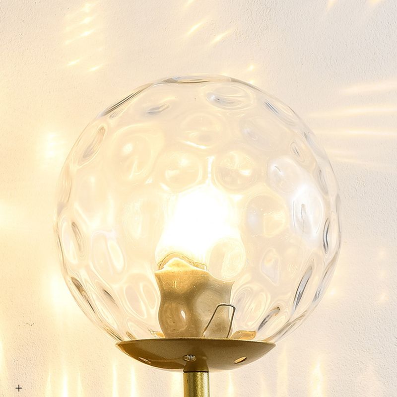 Contemporary Single Head Wall Sconce Glass Ball Shade Wall Mounted Light for Living Room