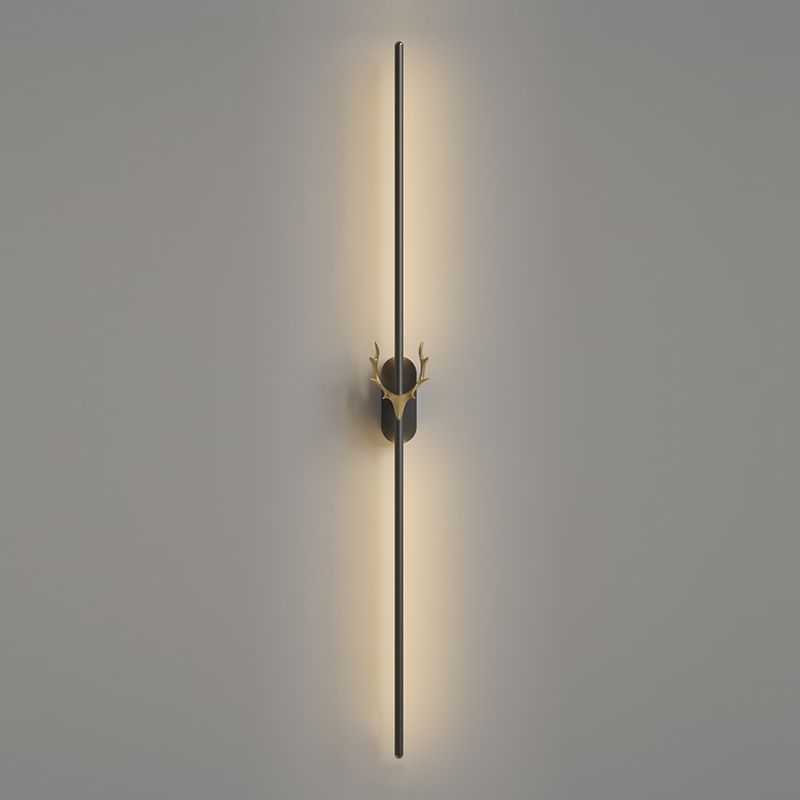 Metal Linear Shape Wall Mount Lighting Modern 1-Light Wall Mounted Light Fixture