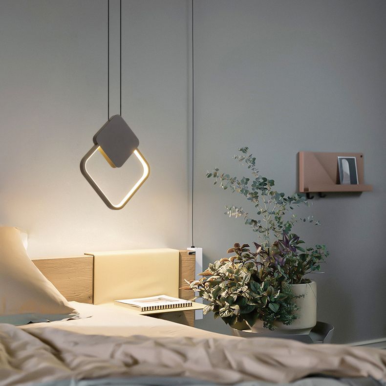 Geometric Ceiling Pendant Light Metal Modern LED Pendant Lighting