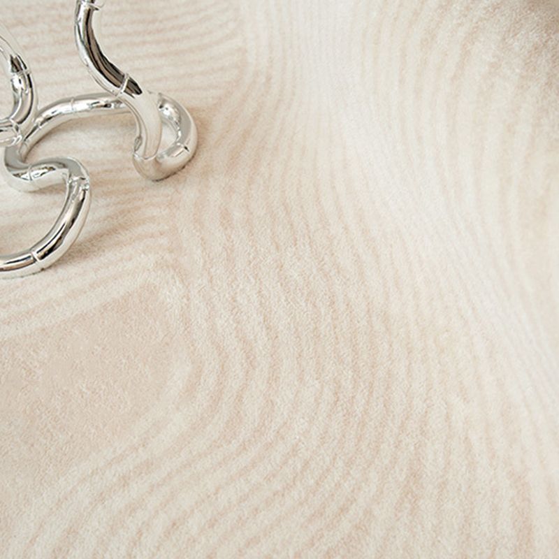 Light Brown Striped Rug Polyester Casual Rug Washable Rug for Living Room