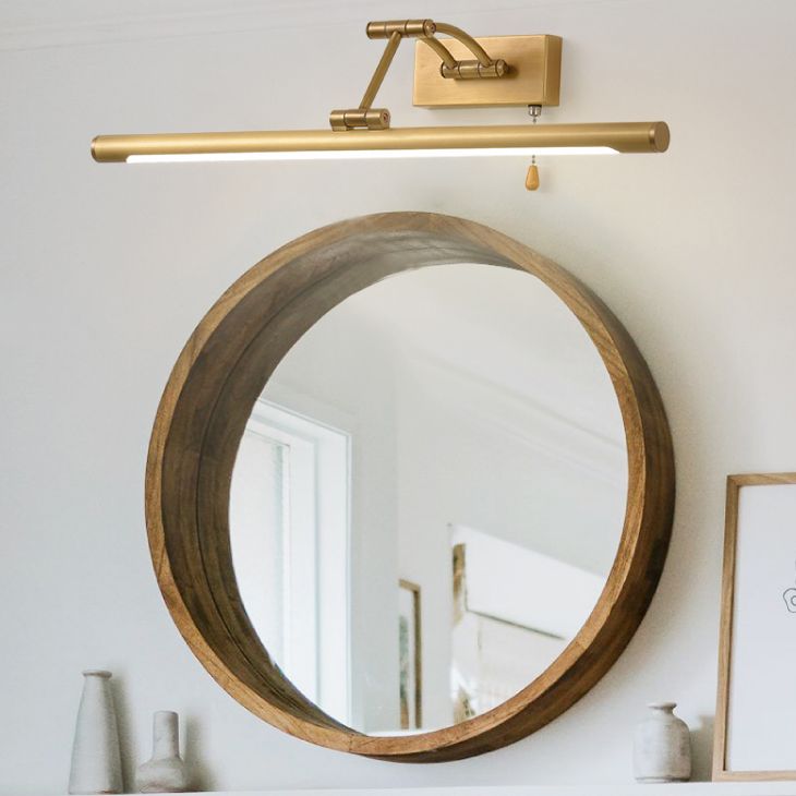 Mitte des Jahrhunderts moderne verstellbare Badezimmer Eitelkeitslicht Kupfer 1 Leichte Wand montierte Waschtischlichter