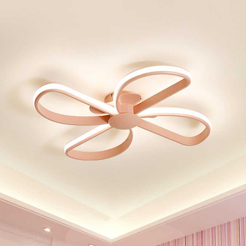 Blossom Shape LED Flush Mount Light Nordic Stylish Metal Ceiling Lamp for Kid Bedroom