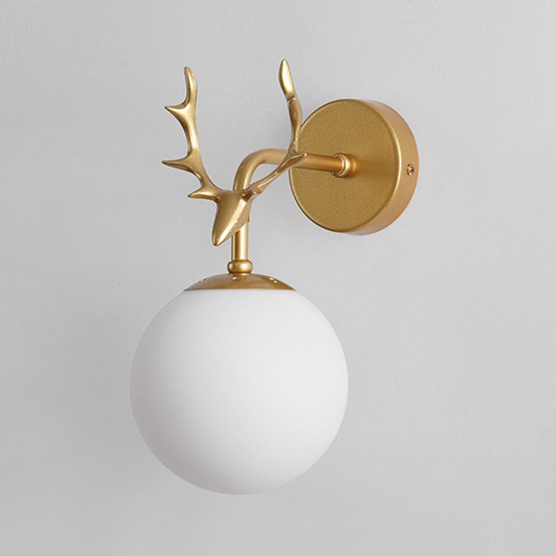Glass Globe Sconce Light Modern 1-Light Sconce Light Fixture