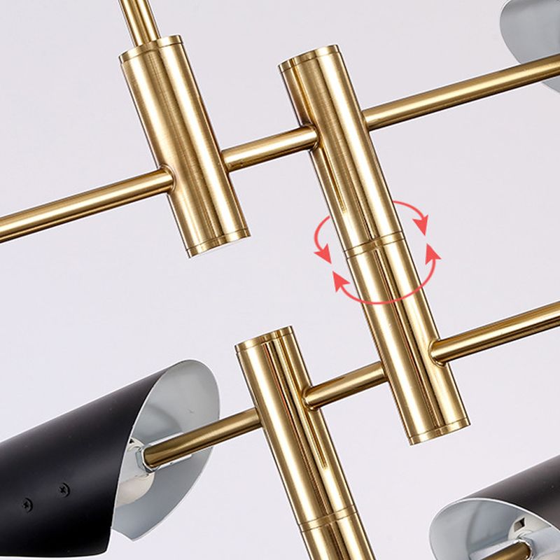 Moderner Stil Sputnik Kronleuchter Metall Multi -Light -Kronleuchter für Wohnzimmer