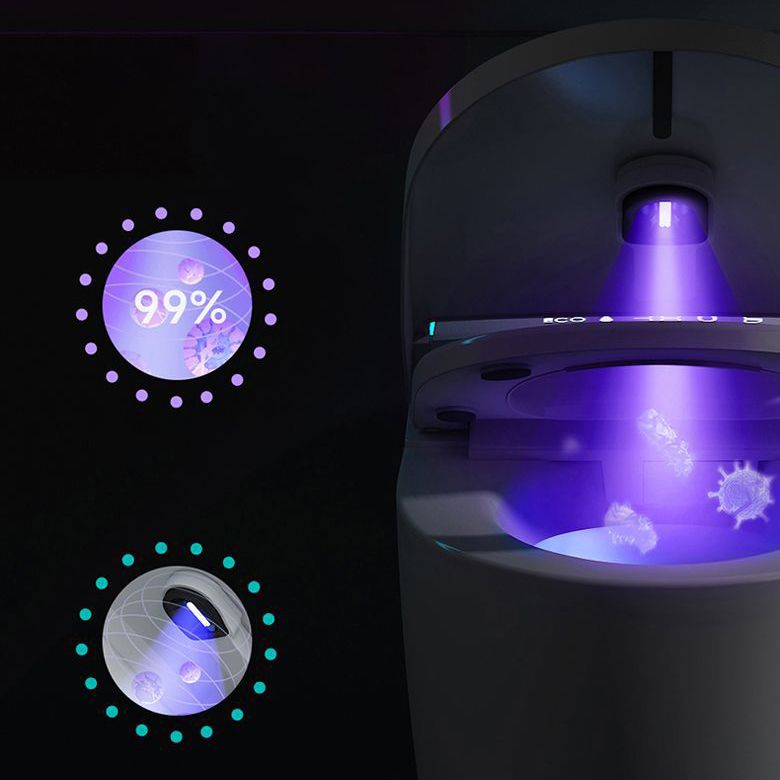 Concealed Tank Modern Toilet Heated Seat One-Piece Flush Toilet with Slow Close Seat