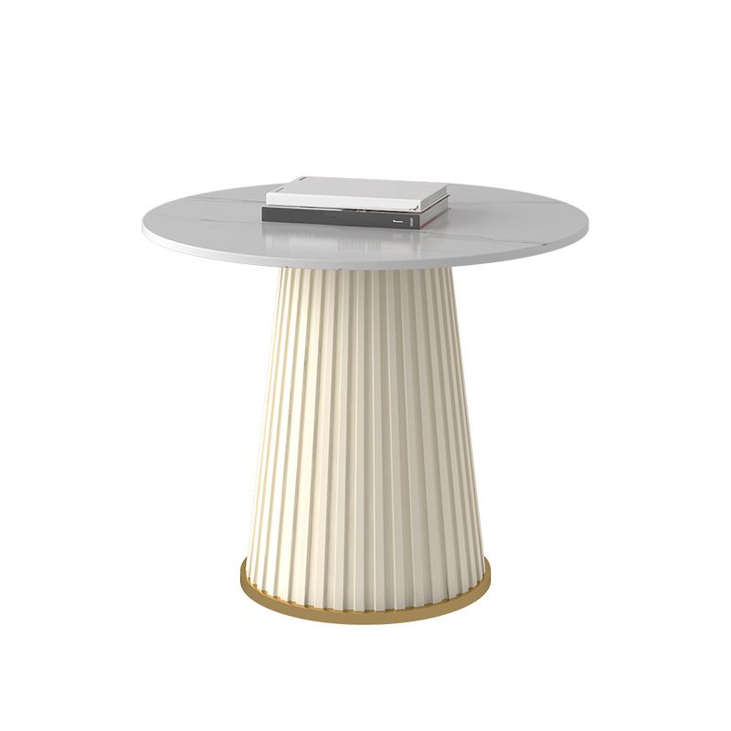 Pedestal 2 Piece Bunching Coffee Tables Glam Slate Top Cocktail Table Set