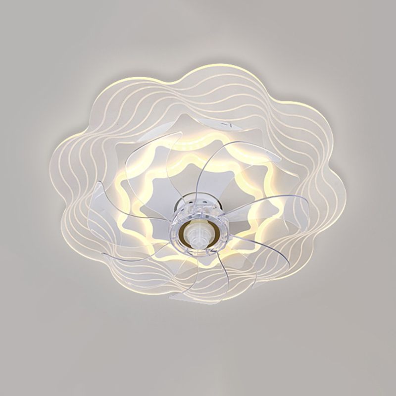 Ventilateur de plafond rigide ultrathin Light Minimaliste LED MINMOSIQUE MONT MONT LEMPER POUR CHAMBRE