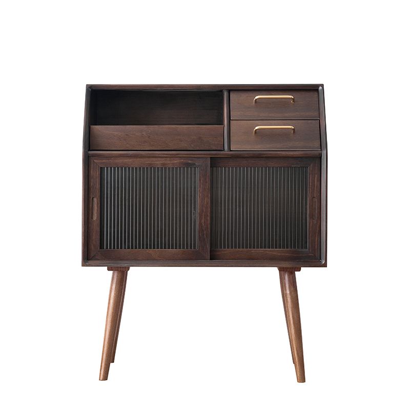 38.58" Tall 2 - Drawer Accent Cabinet, 1-door Wooden Rectangle Cabinet with Shelf