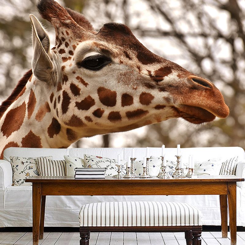 Cute Giraffe Wallpaper Mural Decal Customized Modern Wall Covering for Bedroom