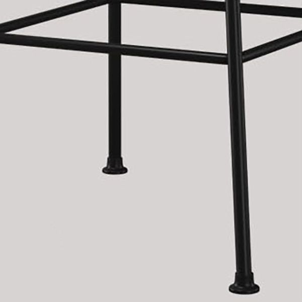 Modern Style Backrest Arm Counter Stool with Metal Base and Leather Cushion