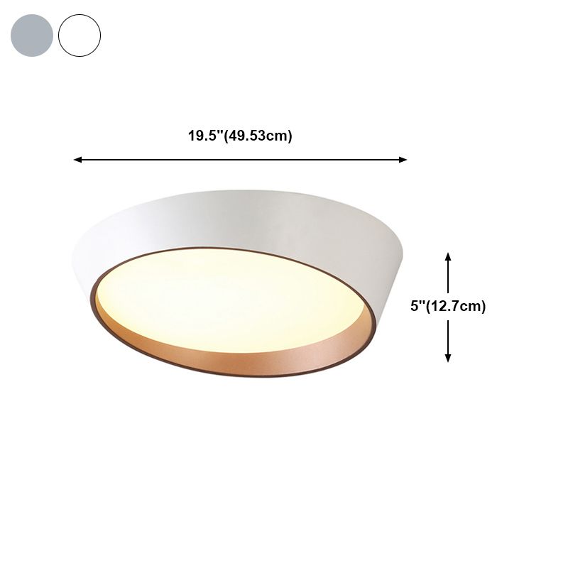 Plafonnier rond encastré en métal de style nordique