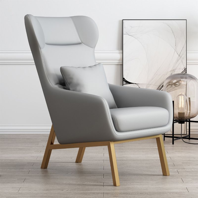 Faux Leather Chair25.5" L x37.4" W x 37.7" H Arms Included Chair for Bedroom