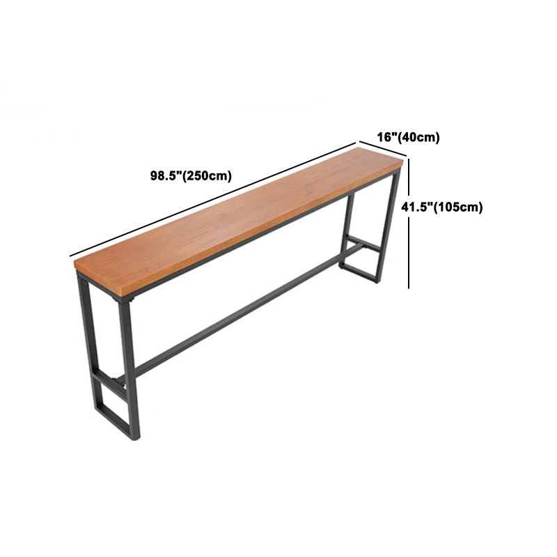Modern Bar Table Set 1/2/5 Pieces Rectangle Bar Table and Stool with Metal Footrest