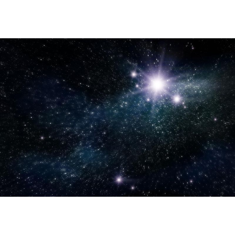 Autocollant Mural imprimé galaxie ciel nocturne, décoration murale moderne de couleur foncée pour chambre d'enfant