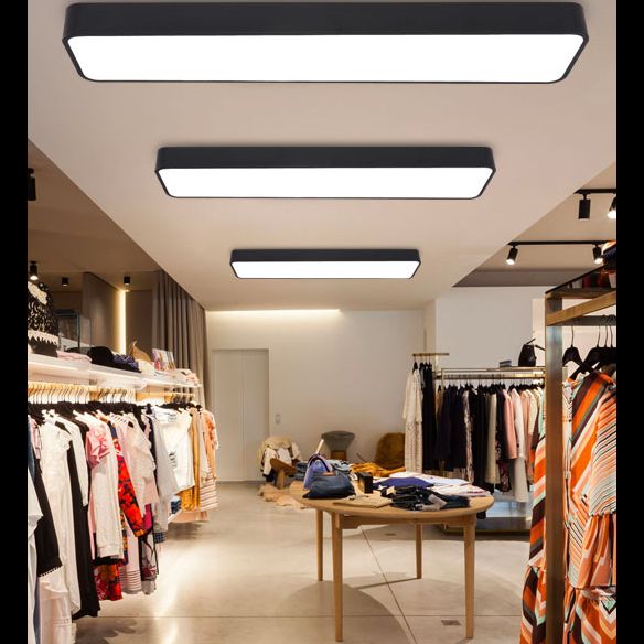 Rectangle Box Flush Mount Lights Modern Minimalist Style Acrylic Flush Light