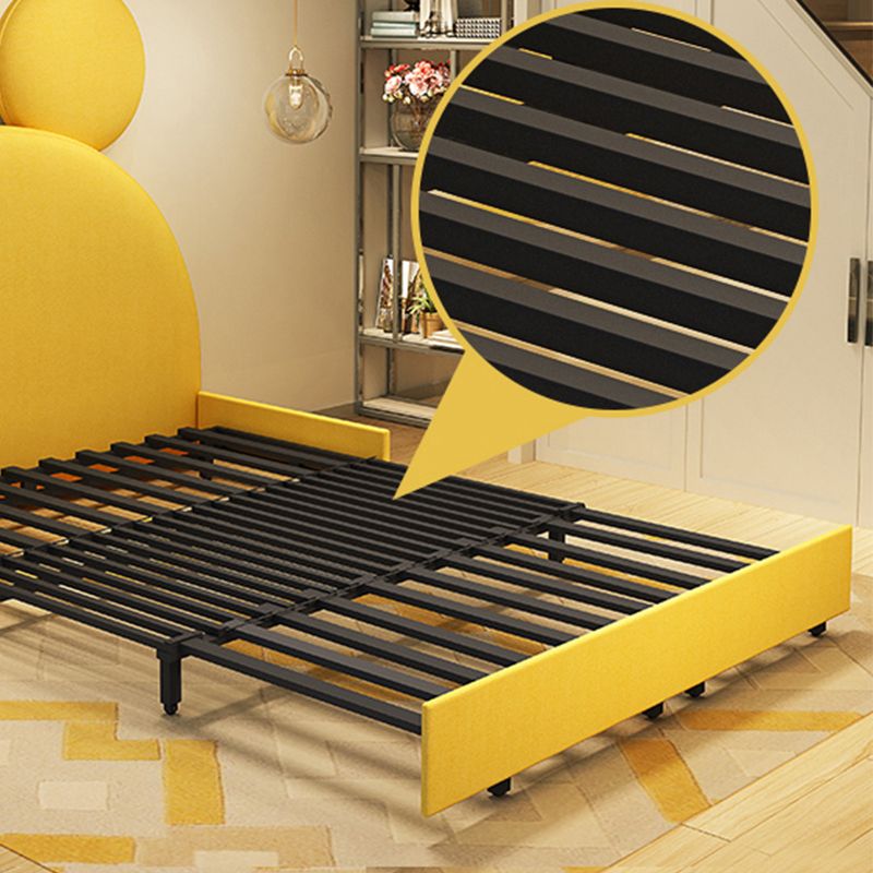 Metal Daybed with Mattress Contemporary Yellow Convertible Kids Bed