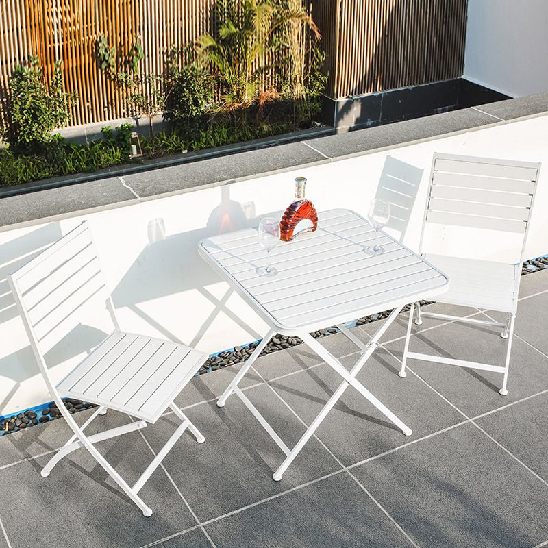 Modern 1/3 Pieces Metal Picnic Table Reclaimed Wood Picnic Table Set