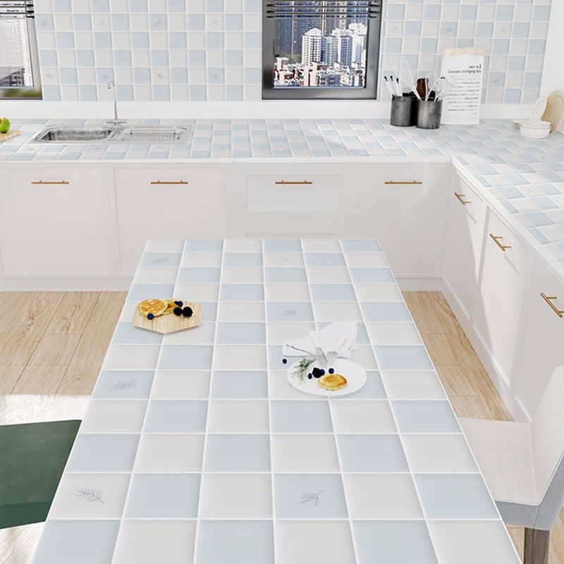 Square Mosaic Peel & Stick Tile Stain Resistant Kitchen Backsplash Tiles