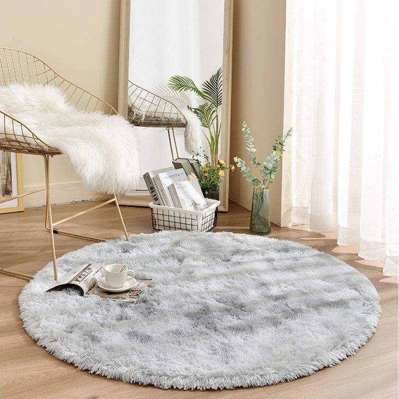 Chic Grey Area Carpet Solid Color Plush Area Rug Stain Resistant Rug for Drawing Room