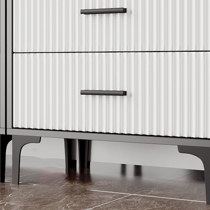 Contemporary Display Stand Faux Wood Storage Cabinet for Dining Room