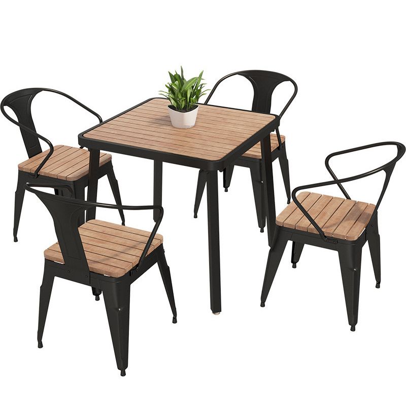 Industrial Dining Table Reclaimed Wood 4 Legs Dining Table without Chair