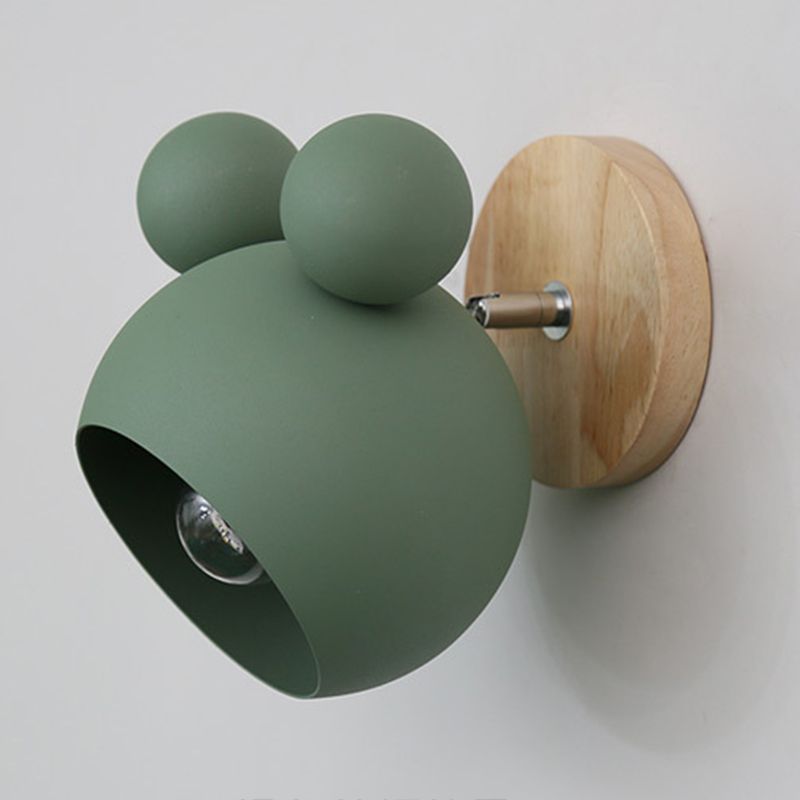Metal Half Round Wall Mounted Lamps Modern Style 1 Light Wall Mount Lighting